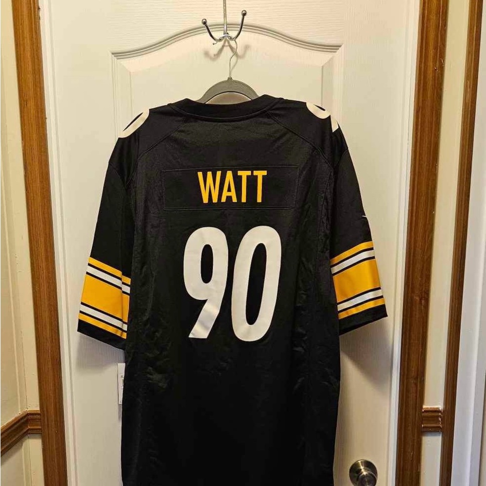 NFL 3XL BRAND NEW WITH TAGS STEELERS JERSEY WATT WITH SNAP BACK HAT